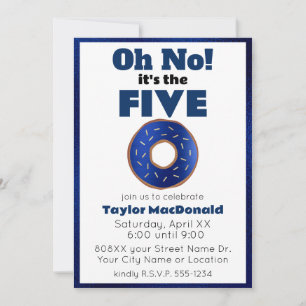 Invitation Funny Police Donut 50e anniversaire