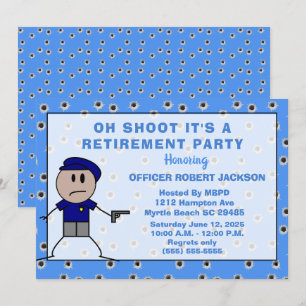 Invitation Funny Police Oh Shoot Retirement