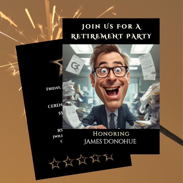 Invitation Funny Retirement Party Colleague  (Funny Retirement Party Colleague Invitation)