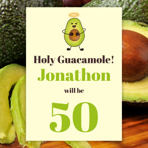 Invitation Funny saint guacamole pun 50e anniversaire fête
