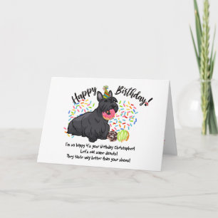 Invitation Funny Scottish Terrier Pet Dog Birthday Card