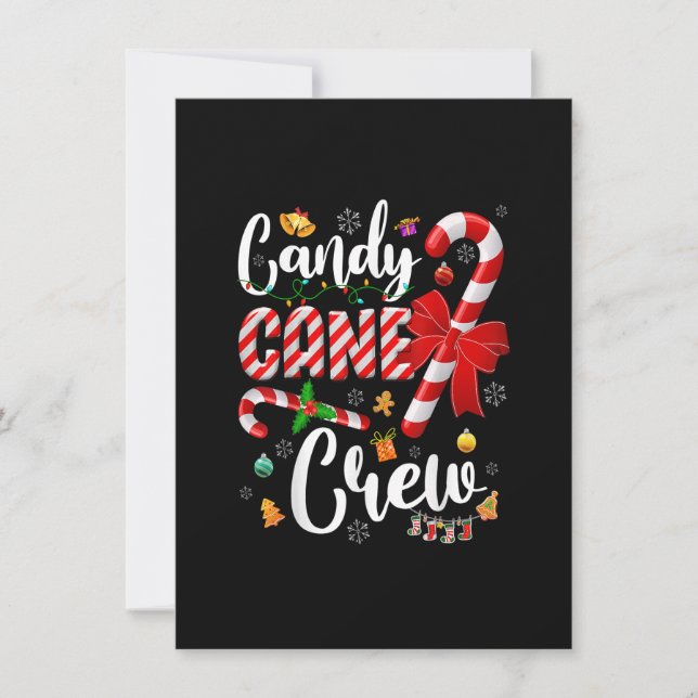 Invitation Funny Sucre de canne Crew Noël Sweet Candy Light (Devant)