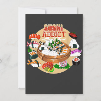 Invitation Funny Sushi Addict Asian Food Lover Gift Sushi T-S