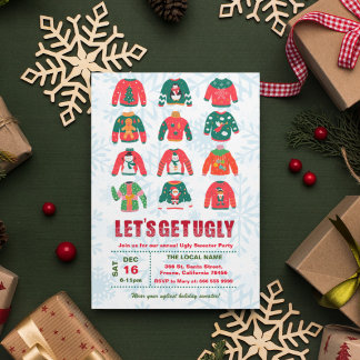 Invitation Funny Ugly Sweater Christmas Party