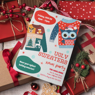 Invitation Funny Ugly Sweater Christmas Party