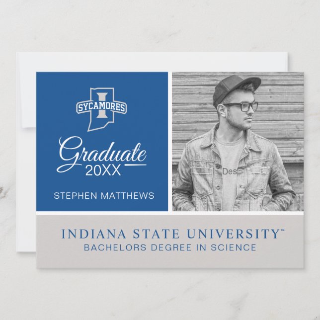 Invitation Futur diplômé de l'État de l'Indiana (Devant)