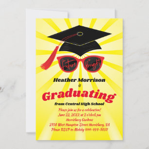Invitation Futur est Bright Sunglasses Graduation Party