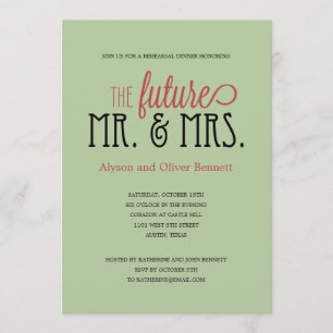 Invitation Futur M. et Mme Rehearsal Dîner/Wedding shower
