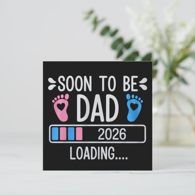 Invitation Futur Papa 2026 Annonce de Grossesse en Attente (Debout devant)