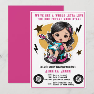 Invitation Future Rock Star Rock N Roll Lotta Love Baby Girl