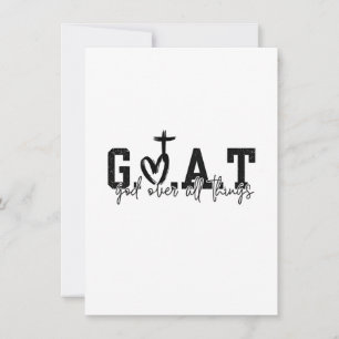 Invitation G.O.A.T Dieu sur toutes les choses Christian Jésus