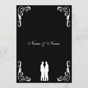 Invitation gai de mariage - deux mariés