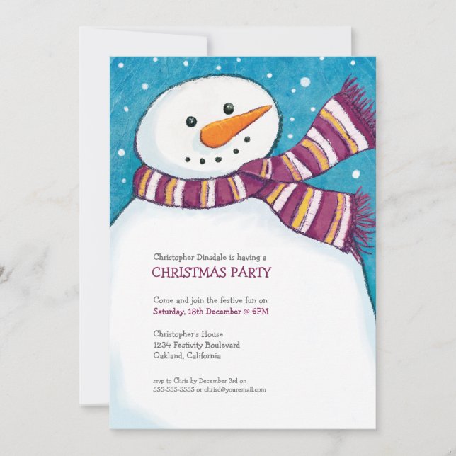 Invitation gaie de fête de Noël d'enfants du (Devant)