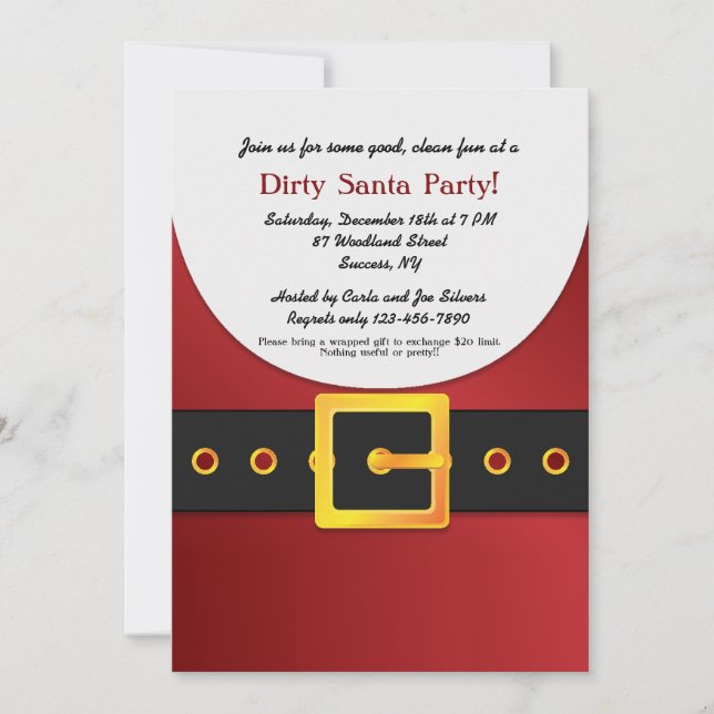 Invitation gaie de partie d'échange de cadeau de (Devant)