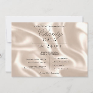 Invitation Gala de charité de la Elegant Ivory Silk Company