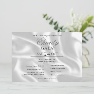 Invitation Gala de charité de la Elegant Silver Silk Company