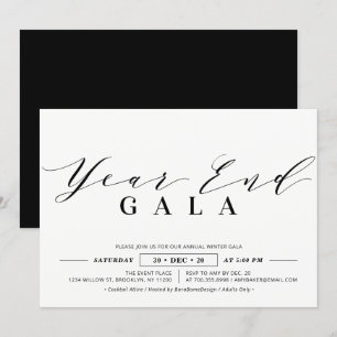 Invitation Gala de fin d'année d'entreprise minimaliste, Nouv
