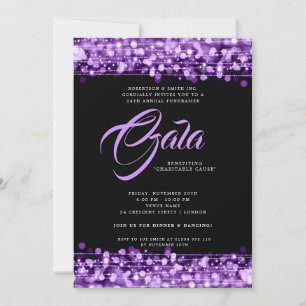 Invitation Gala de l'entreprise officielle Boule violet lumiè