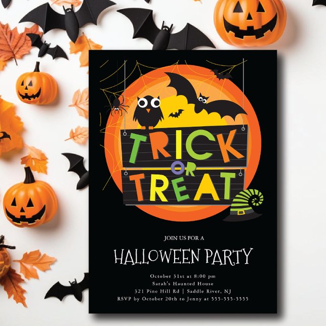 Invitation Gala de Trick ou Treat Halloween (Créateur téléchargé)