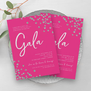 Invitation Gala d'entreprise formelle Silver Confetti Hot Pin