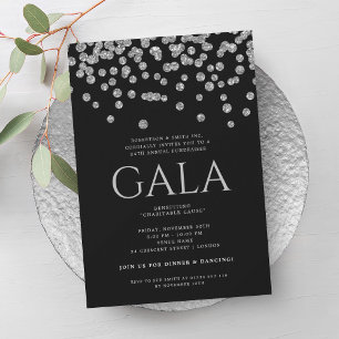 Invitation Gala d'entreprise officiel Silver Blac Parties sci