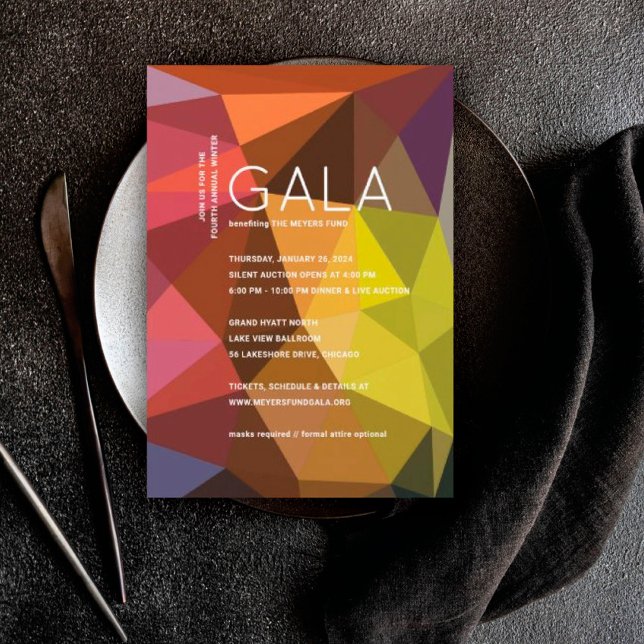 Invitation Gala Gala Géométrique (Créateur téléchargé)