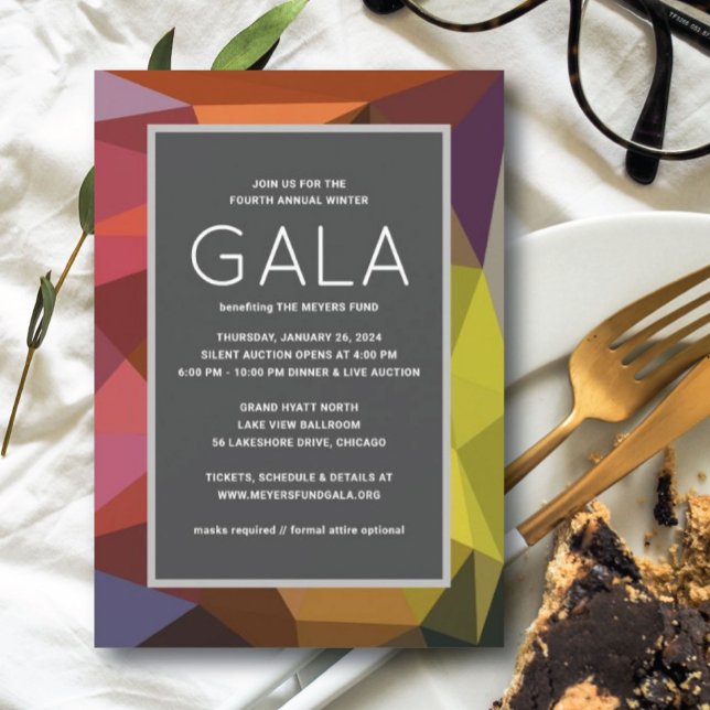 Invitation Gala Gala Géométrique (Créateur téléchargé)