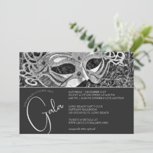 Invitation Gala Masquerade Argent