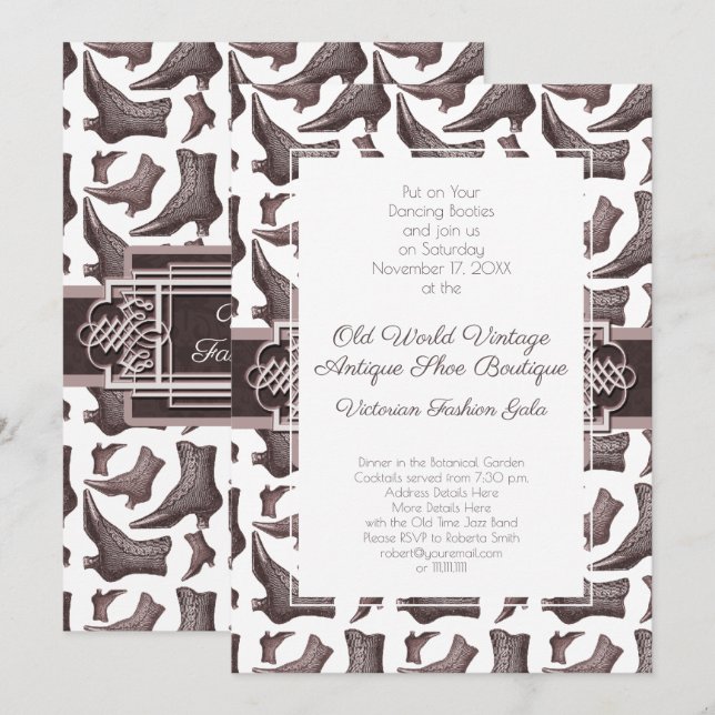 Invitation Gala Vintage du Victoria Fashion Show (Devant / Derrière)