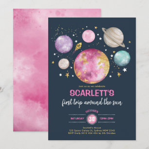 Invitation Galaxie de l'espace extra-atmosphérique Anniversai
