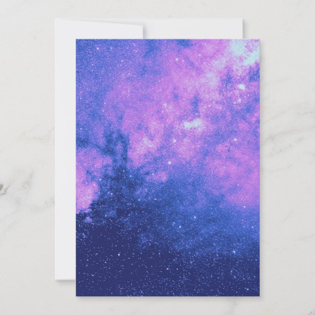 Invitation Galaxie rose     (Devant)
