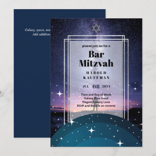 Invitation GALAXY Boys BAR MITVAH Spaceman Astronaut
