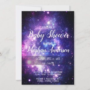 Invitation Galaxy Stars Baby shower spatial céleste