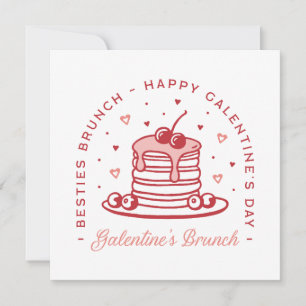 Invitation Galentine's Day rend brunch coquette esthétique