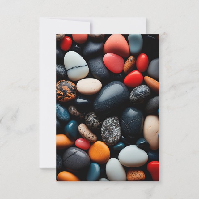 Invitation Galets colorés (Devant)