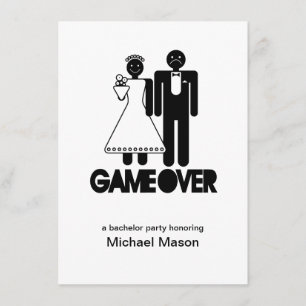 Invitation Game Over - Dernier jour en tant qu'homme libre En