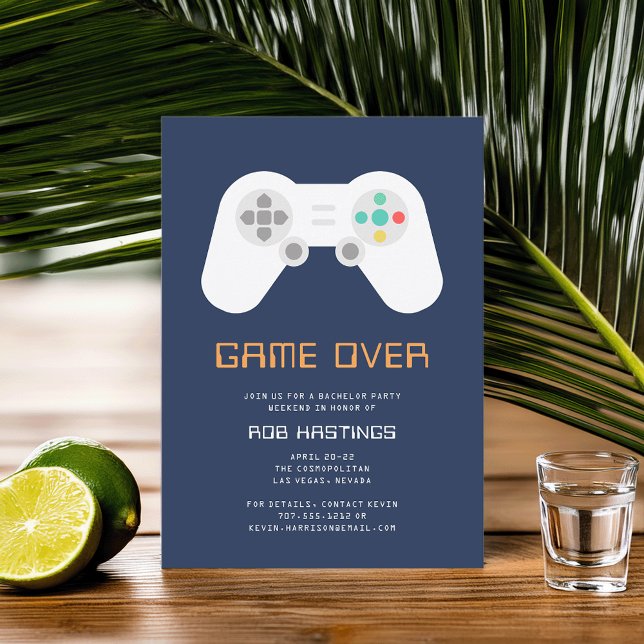 Invitation Game Over | Thème de jeu pour enterrement de vie d (Créateur téléchargé)