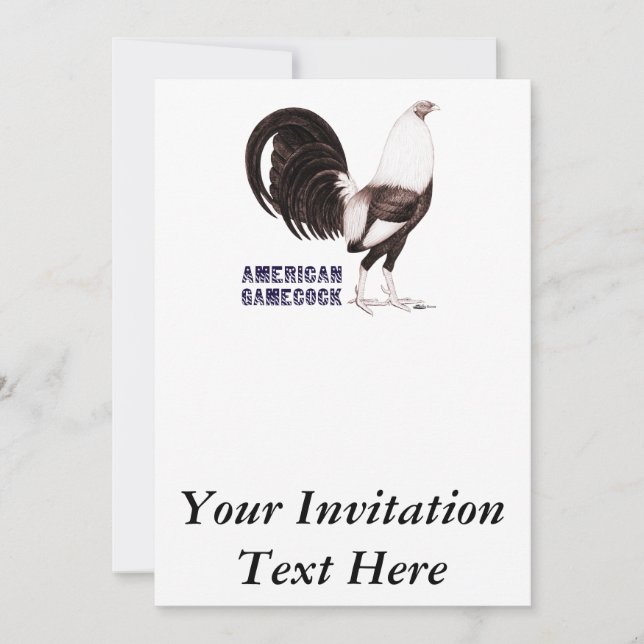 Invitation Gamecock Sepia (Devant)