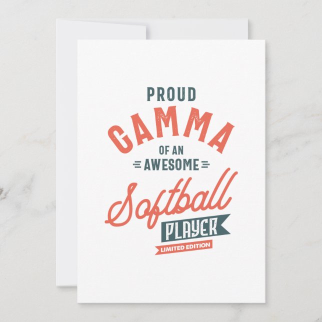 Invitation Gamme de femmes d'un joueur de softball Mère's Day (Devant)