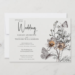 Invitation Gamme Minimale de pavots en terre cuite