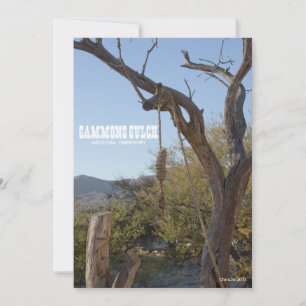 Invitation Gammons Gulch Old West pendaison arbre hangman