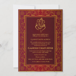 Invitation Ganesh Chaturthi Puja