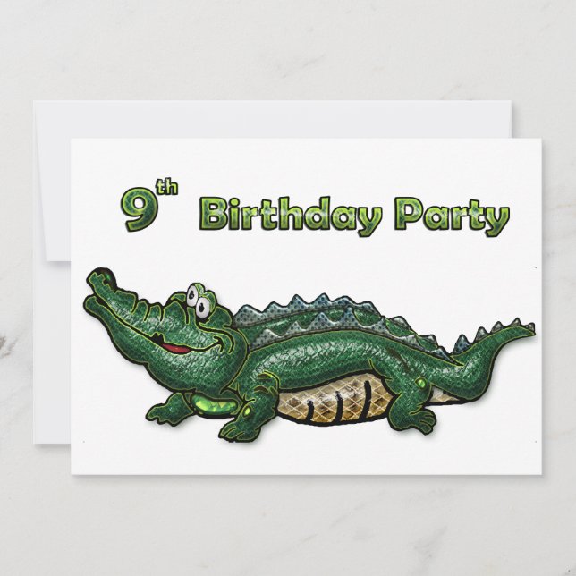 Invitation Gang Green Gator 9e anniversaire (Devant)