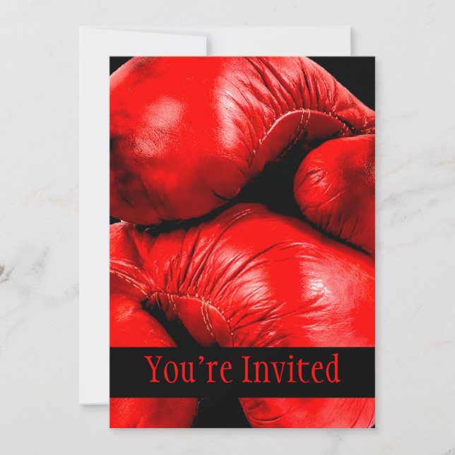 Invitation Gants de boxe Style de broyage (Devant)