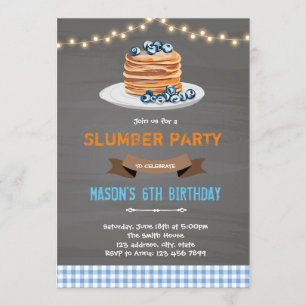 Invitation garçon de crêpe sommeil anniversaire