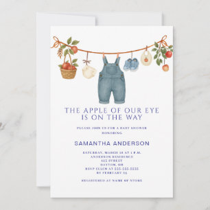 Invitation Garçon de la pomme de notre œil Shower de bébé