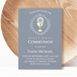 Invitation garçon de première communion