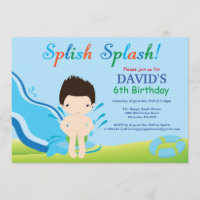 Garçon d'invitation d'anniversaire de réception au