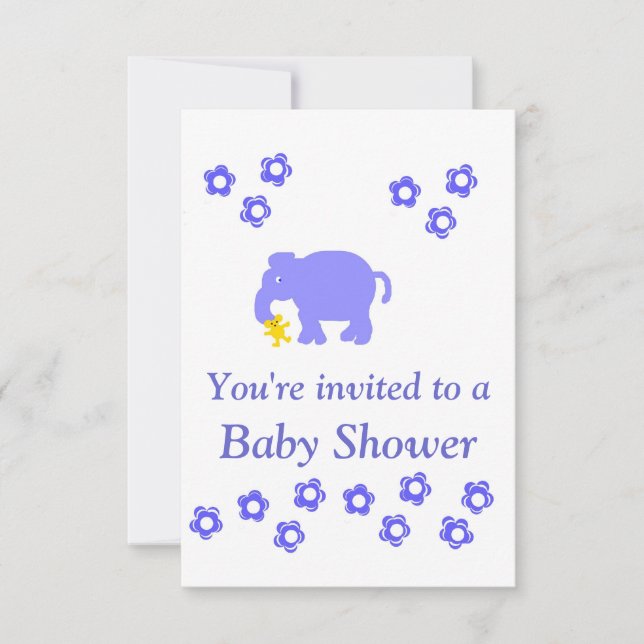 Invitation Garçon d'invitation de baby shower (Devant)