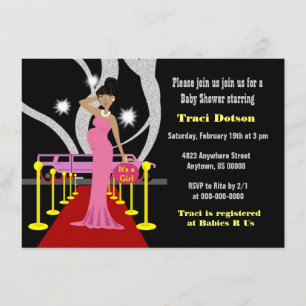 Invitation Garçon d'invitation de baby shower de Hollywood de
